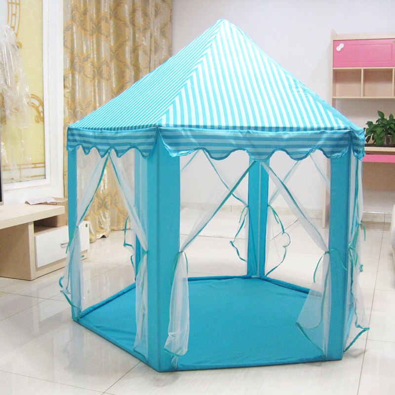 Portatile Princess Castle Gioca Tenda Giocattolo Per Bambini Attività Fata Casa bambini Indoor Outdoor Playhouse Tenda Della Spiaggia Bambino che gioca Giocattolo: Blue only tent