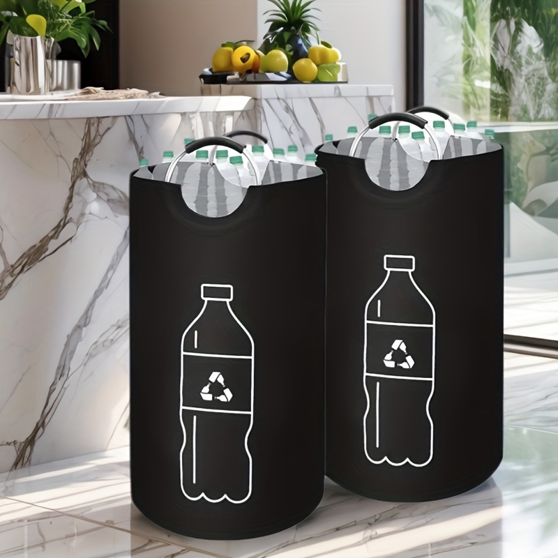 Opvouwbare recyclingbak Opbergmand met extra grote capaciteit voor keukenafvalflesopvangzak met handvat Opvouwbaar