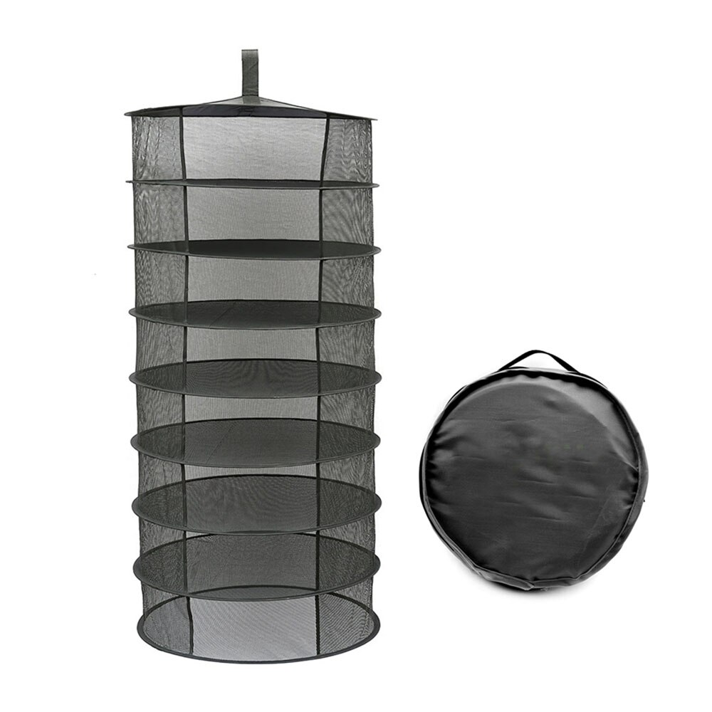 4/6/8 couches suspendus panier avec fermeture à glissière pliant support sec herbe séchage Net sèche sac maille pour herbes fleurs bourgeons plantes