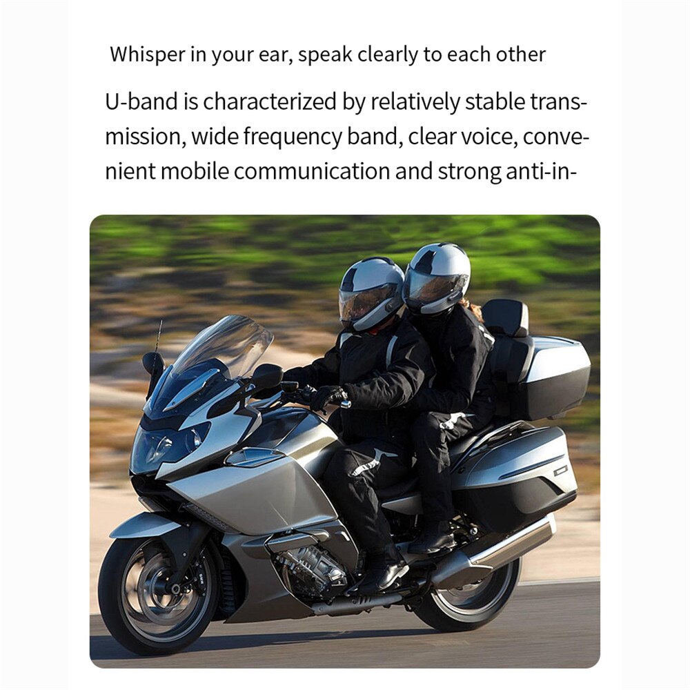 Kebidu-oreillette Bluetooth pour moto, appareil de communication pour casque, Intercom pour 2 motocyclistes, sans fil, portée 100M, musique