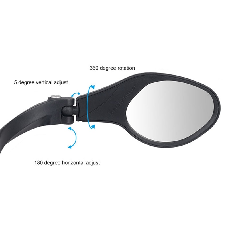 Hafny 1Pc MR081 Rvs Lens Fiets Achteruitkijkspiegel Breed Scala Back Zicht Bike Reflector Hoek Verstelbare