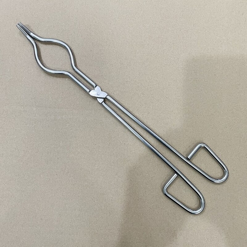 Pince à creuset en acier inoxydable, outil de professionnelle, outil de moulage de raffinage des métaux pour laboratoire et industrie