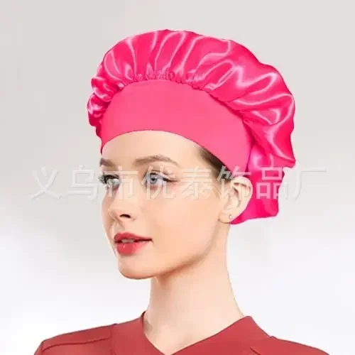 Damen-Schlafmütze mit breiter Krempe, Seidenhaube, Haarwickel zum Schlafen, Schlafmütze mit elastischem, weichem Band, Schlafmütze mit elastischem, weichem Band: MULTI