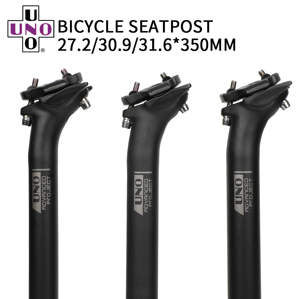 UNO-tija de sillín de bicicleta de montaña, poste de asiento de bicicleta de carretera, piezas de 27,2/30,8/31,6x350mm, tubo de asiento de aluminio Offset de 17mm