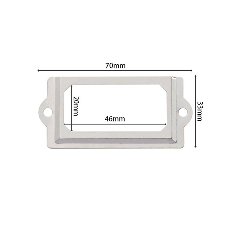 10 st antik etikett ram visitkort ram låda dekoration ram box ram metall ram handtag 70 * 33mm: Silverren