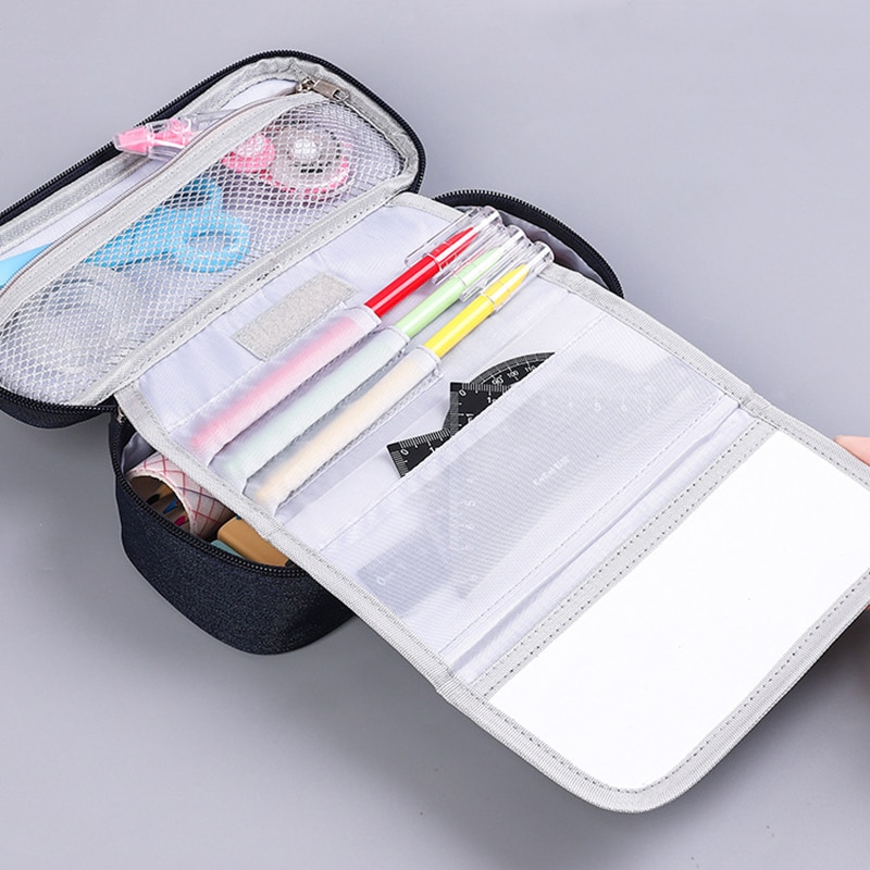 Draagbare Etui Grote Capaciteit Potlood Gevallen Multifunctionele Pencilcase Effen Kleur Estuche Escolar Trousse Scolaire