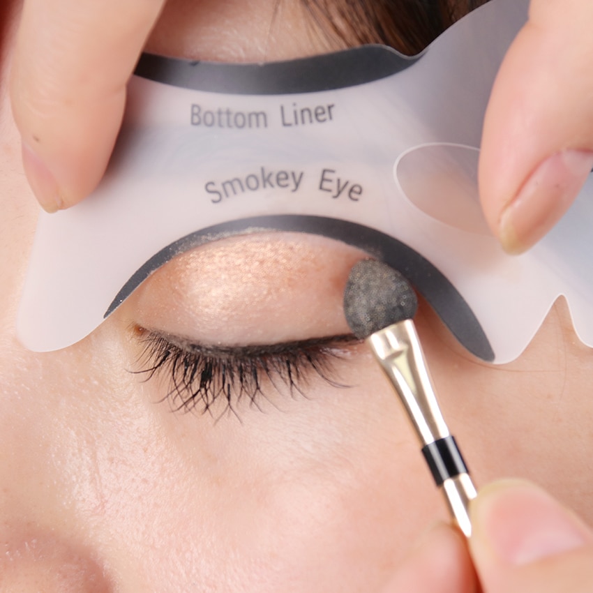10PCS Eyeliner Stencil Fish Tail Double Wing Eyeliner Models Molding Template Tools Eyebrows Stencil DIY Makeup Tool