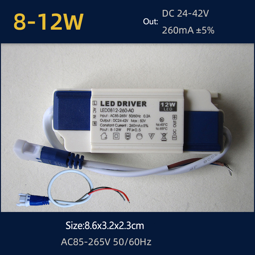 110V 220V 30W 36W 40W 50W LED Driver DC24-42V 700mA 750mA 900mA 1050mA 1200mA 1500mA Flicker Free Power Supply External Lighting: Brown