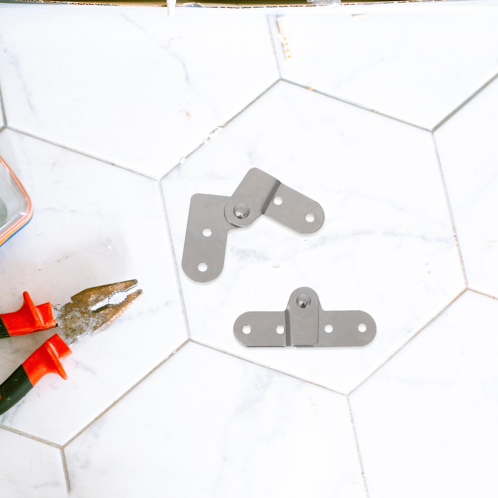 2 Pcs Attic Ladder Hardware Kit Hinges Folding Heavy Duty Replacement