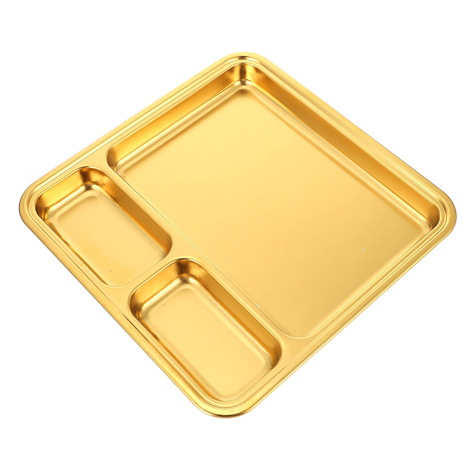 1Pc Practical Simple Food Divided Plate Multi-grids Barbecue Plate Food Plate