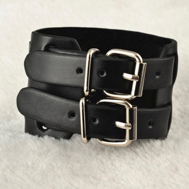 Leder Männer Manschette wickeln Punk Armbinde & Armreifen Armbinde Gürtel. Johnny Depp Band Pulseira Masculina Männlichen Schmuckstück: Schwarz