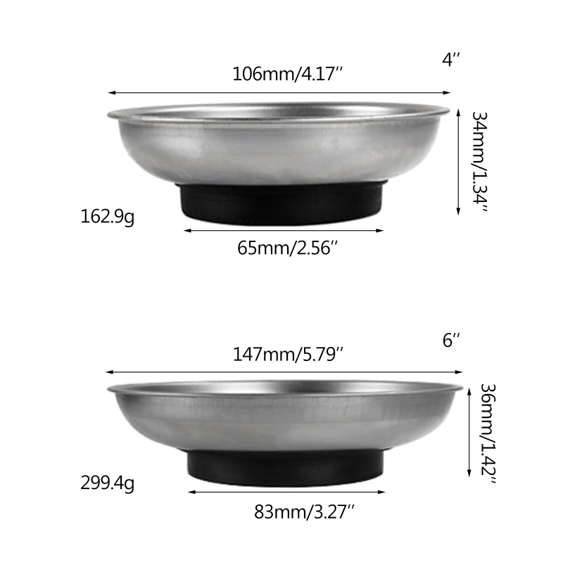 67JB Mini Magnetische Onderdelen Lade Rvs Magnetische Kom Tool Socket Schroef Houder Voor Bouten/Moeren/Sleutels/kleine Onderdelen
