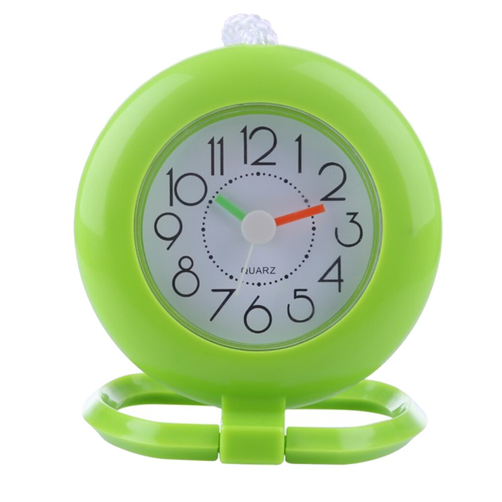 Bathroom Shower Wall Clock Slate Hanging Clock with Ring Towel Hook, Water Proof, Silently, To Hang or Stand
