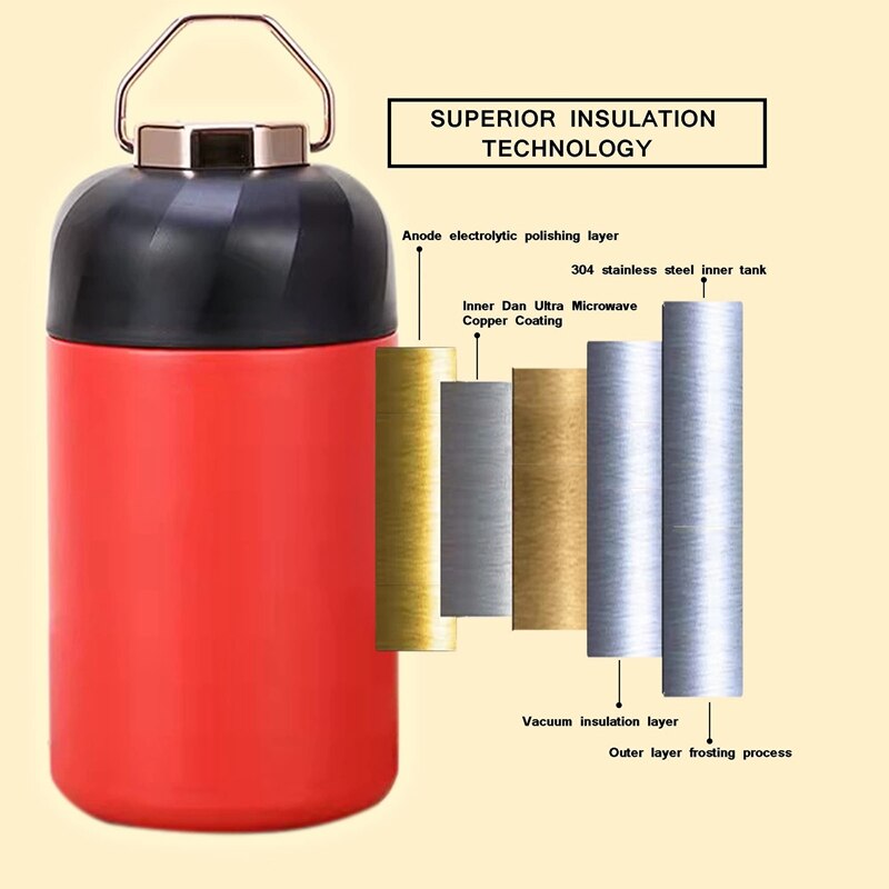 Vacuum Insulated Lunch Container Food Flask Stainless Steel Insulated Food Jar Food Containers 600Ml Food Jar