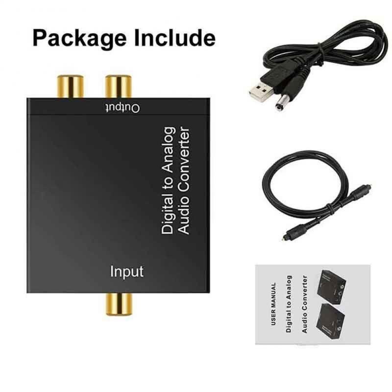 Digitale Fiber 3.5Mm Converter Turn Analoge Audio Converter Optical Coax Toslink Digitaal Naar Analoog Converter Rca L/R stereo Audio