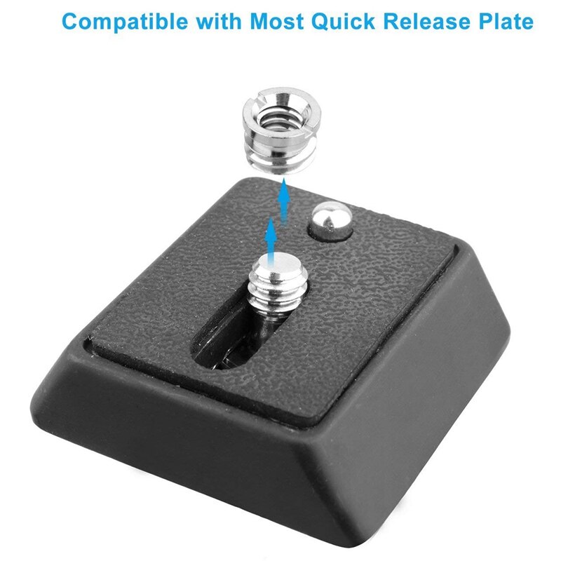 5 Stuks 1/4 Inch Tot 3/8 Inch Convert Schroef Standaard Adapter &amp; 5 Pcs 1/4 Inch Quick Release plaat Montage Schroef