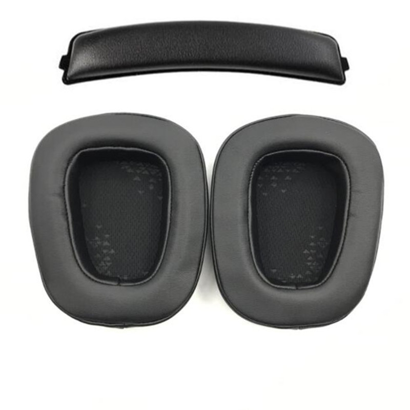 Coussinets d'oreille en mousse pour Logitech G633 G933s, housses de coussinets d'oreille de remplacement pour casque Logitech G935 G933: Gris clair