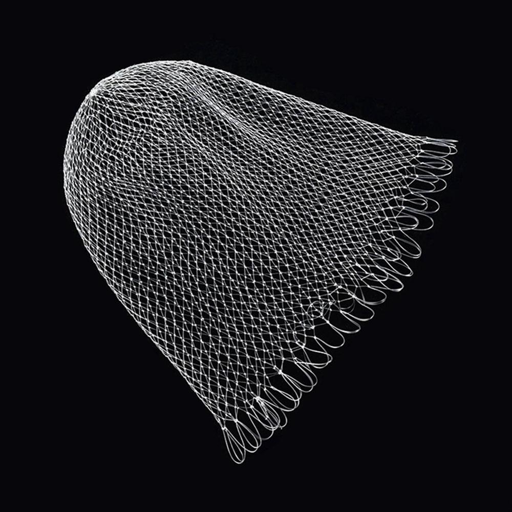 Cage à crevettes pratique, filet flottant pliable blanc, ligne de pêche, Portable, Nylon Durable