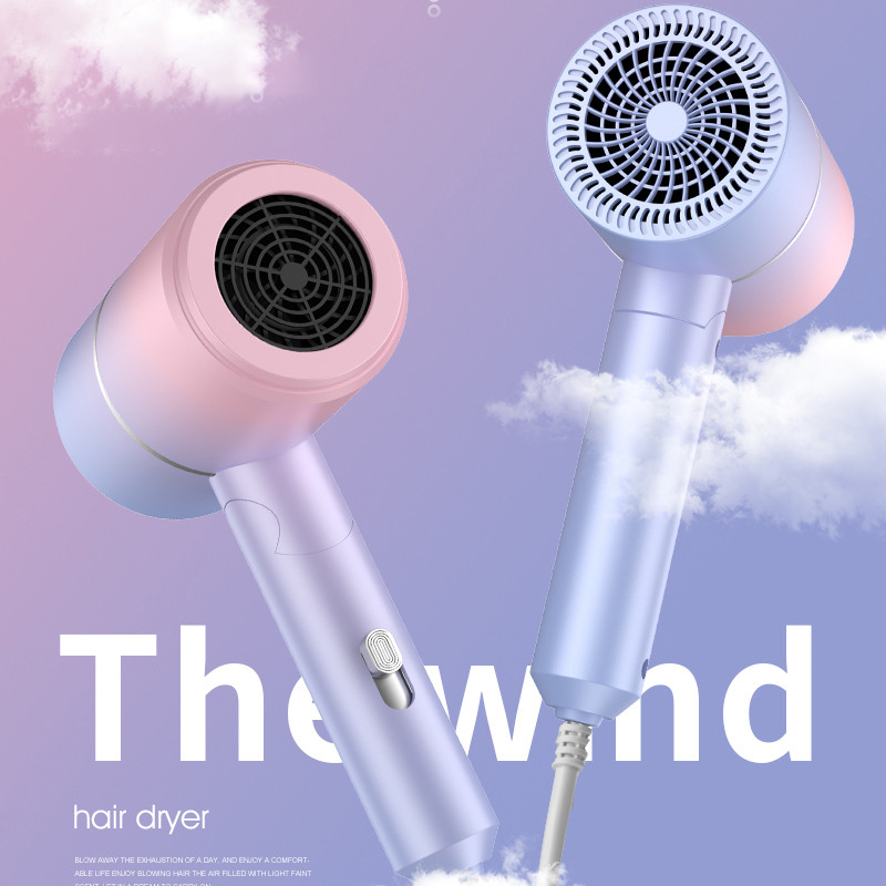 Mini secador de pelo plegable, 800W, seguro, baja potencia, iones negativos hidratantes, cuidado del cabello para el hogar, viaje, dormitorio, secador silencioso