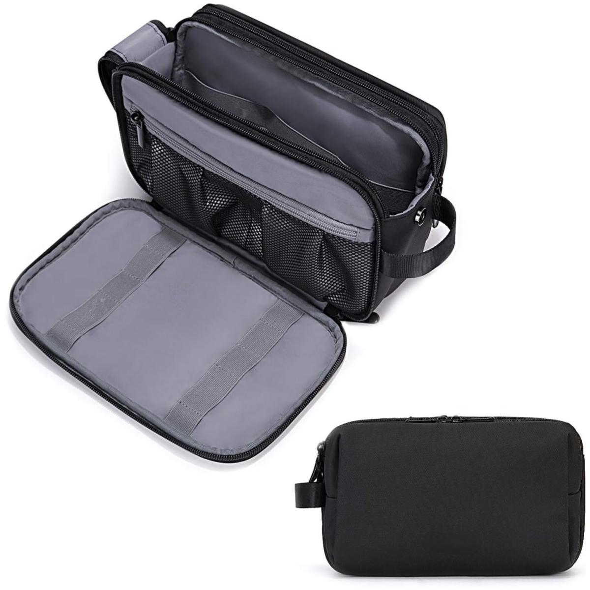 Toilettaske til Kvinder - Kosmetik Makeuptaske Organizer - Vandafvisende Rejsetaske til Toiletsager: Sort
