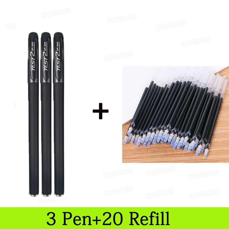 Lot Black Red Blue Signature Neutral Pen Rod Business Office Write Student Stationery Exam Replaceable Refill Ball-Point Pen