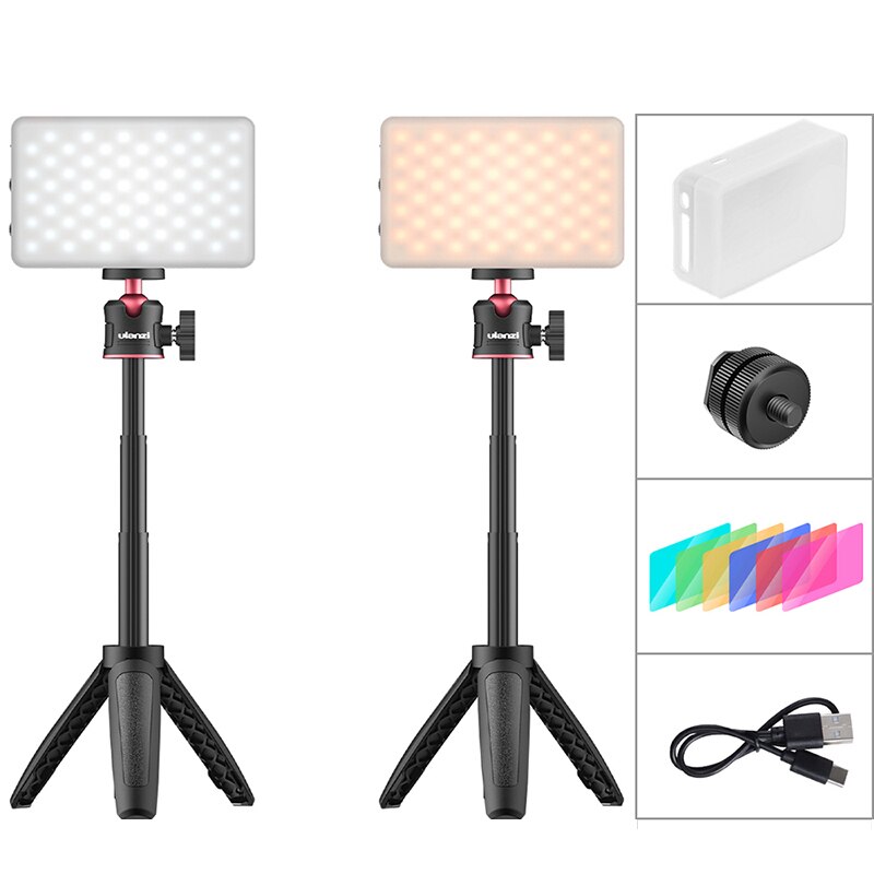 Vijim VL120 Rgb Led Video Licht Op Camera Fotografie Verlichting Vlog Vullen Light Panel Voor Smartphone Dslr Slr Lamp Met koude Schoen