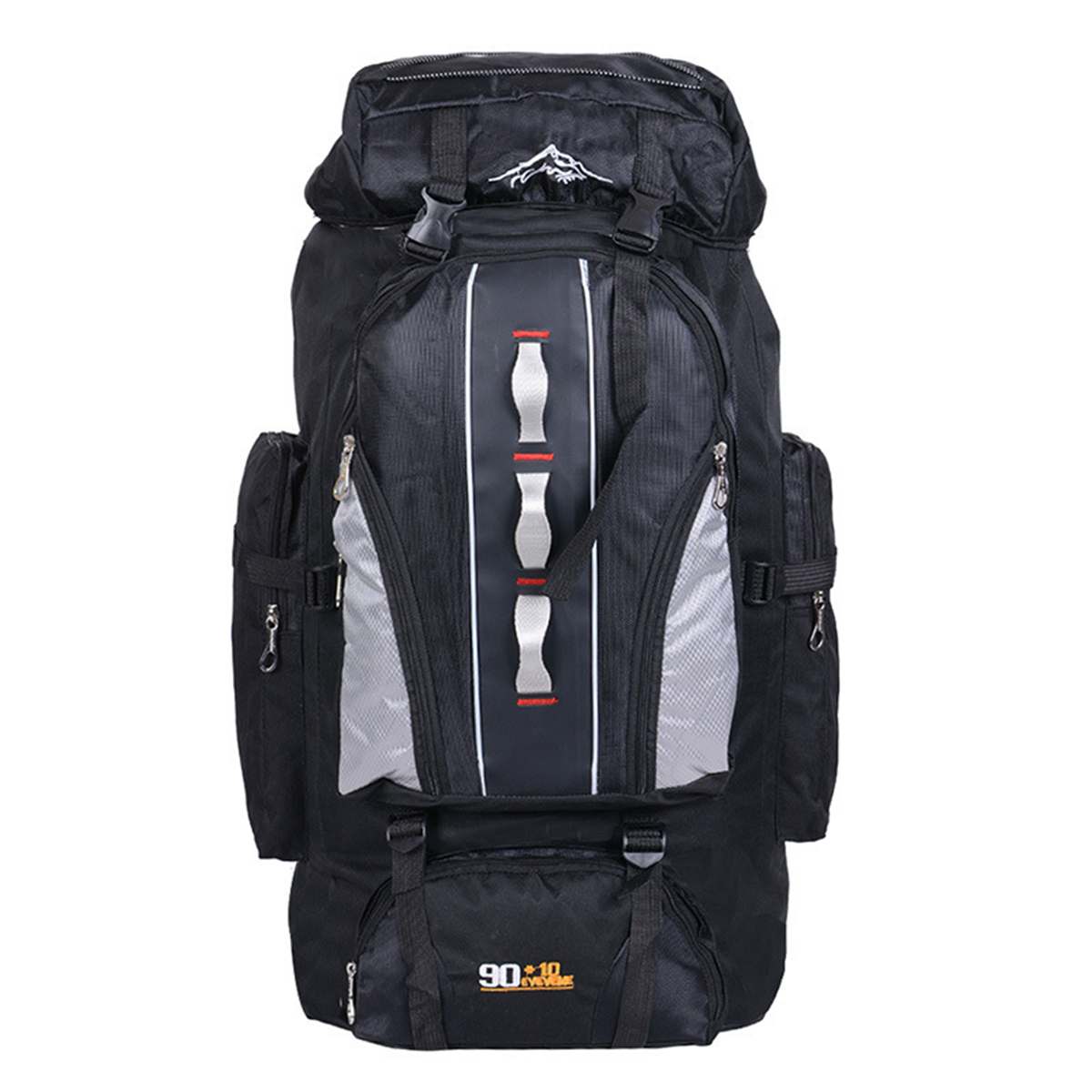 100L Waterdicht Klimmen Rugzak Rugzak Outdoor Sporttas Rugzak Camping Wandelen Rugzak Vrouwen/Mannen Trekking Bag: Black