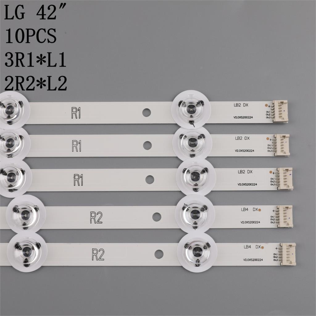 Tira de LED para iluminación trasera para LG 42 &quot;TV V14 Slim DRT Rev0.6 6916L-1682A 1684A 1683B 1685B LC420DUH PG F1 42LY970H 42LB700V 42LB671V