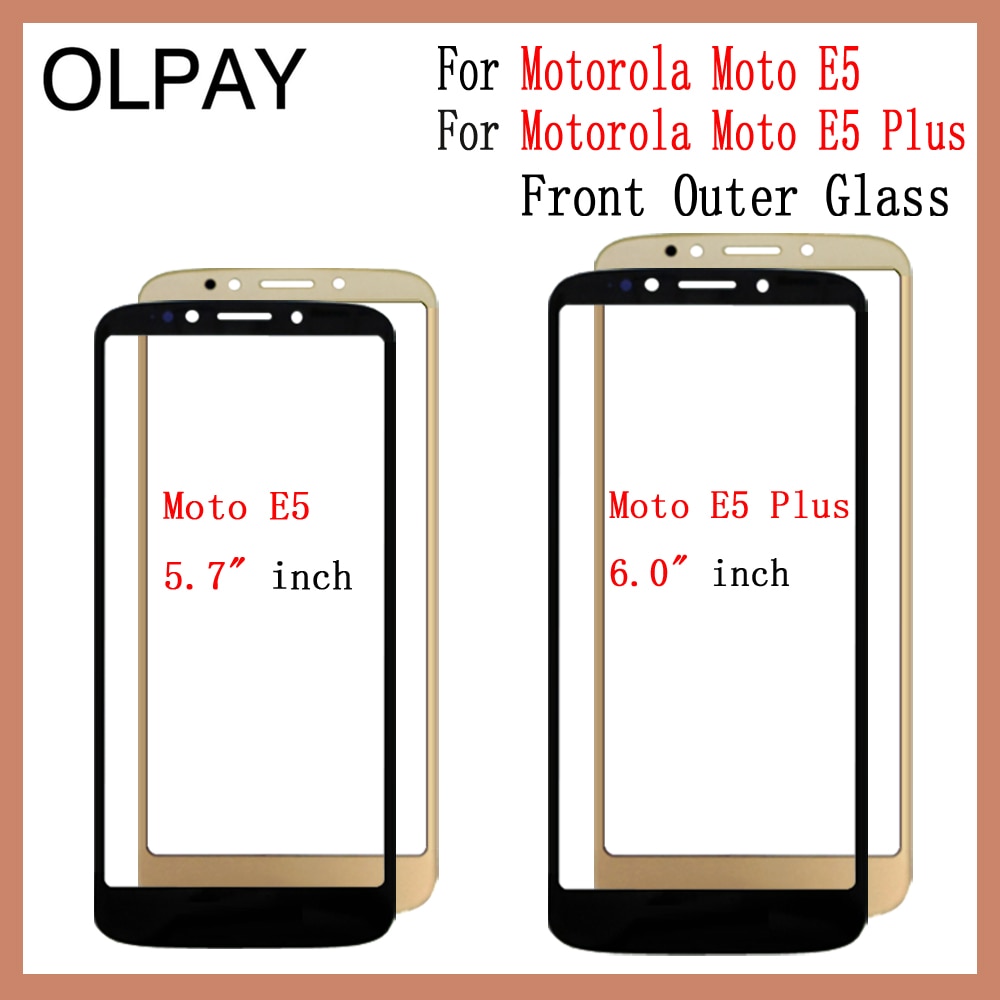 För motorola moto  e5 xt1944/ moto  e5 plus  xt1924 moto främre yttre glasskyddspanel ersätt inte lcd -pekskärmslins