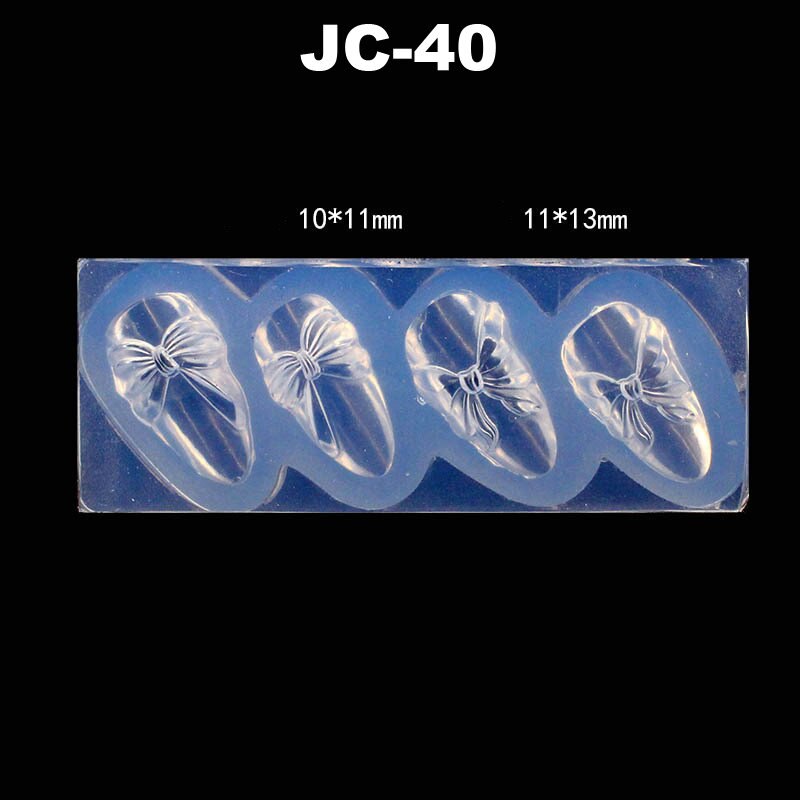 3D Carving Silicone Mold Nail Stamping Camellia/Shell/Bow Tie/Star Pattern DIY UV Gel Acrylic Crystal Nails Template 3 Style: JC-40