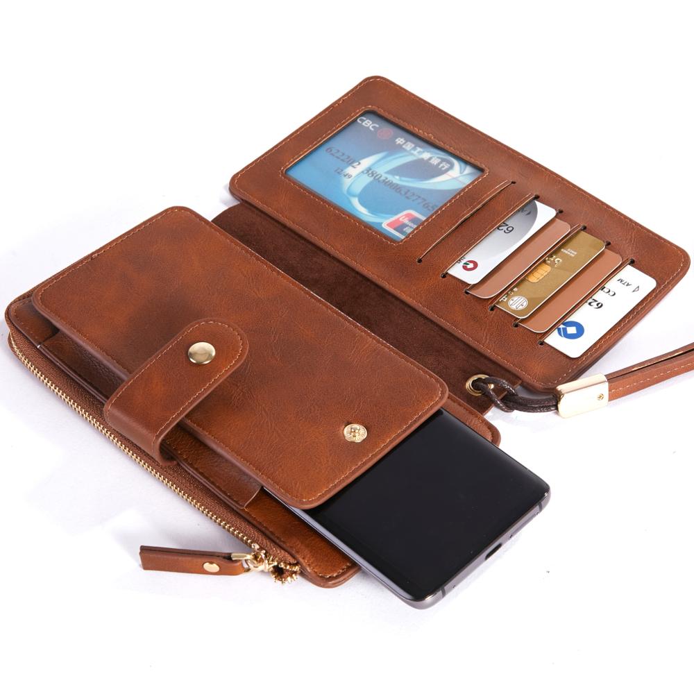 Heren lange telefoon portemonnee multifunctionele clutch portemonnee voor mannen hasp kaarthouder grote capaciteit handtas portemonnees
