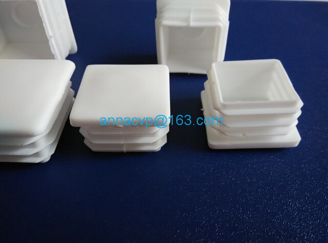 10PCS trailer plastic end square cap,plastic end square cap, square ribbed inserts-trailer-tubes , trailer parts 40mm x 40mm