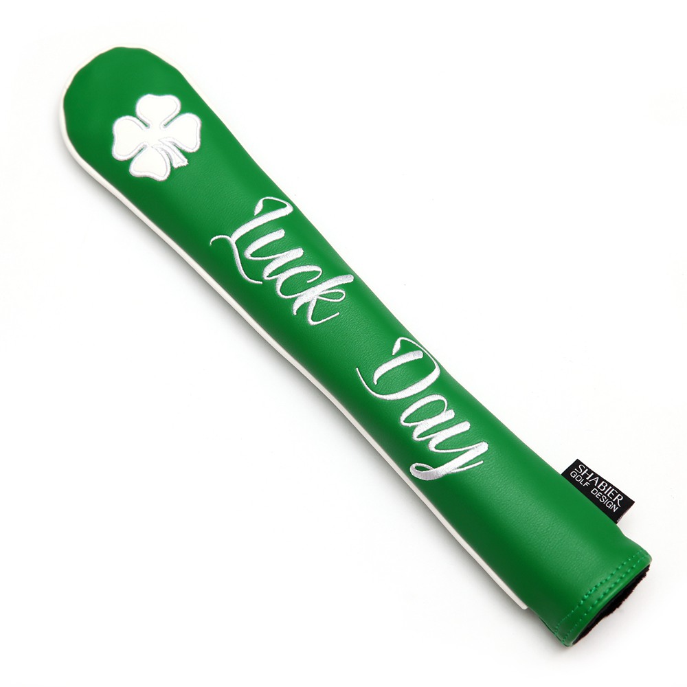 Golf Alignment Stick Cover PU Leather Hold 2 Sticks Headcover Golfer Men: green