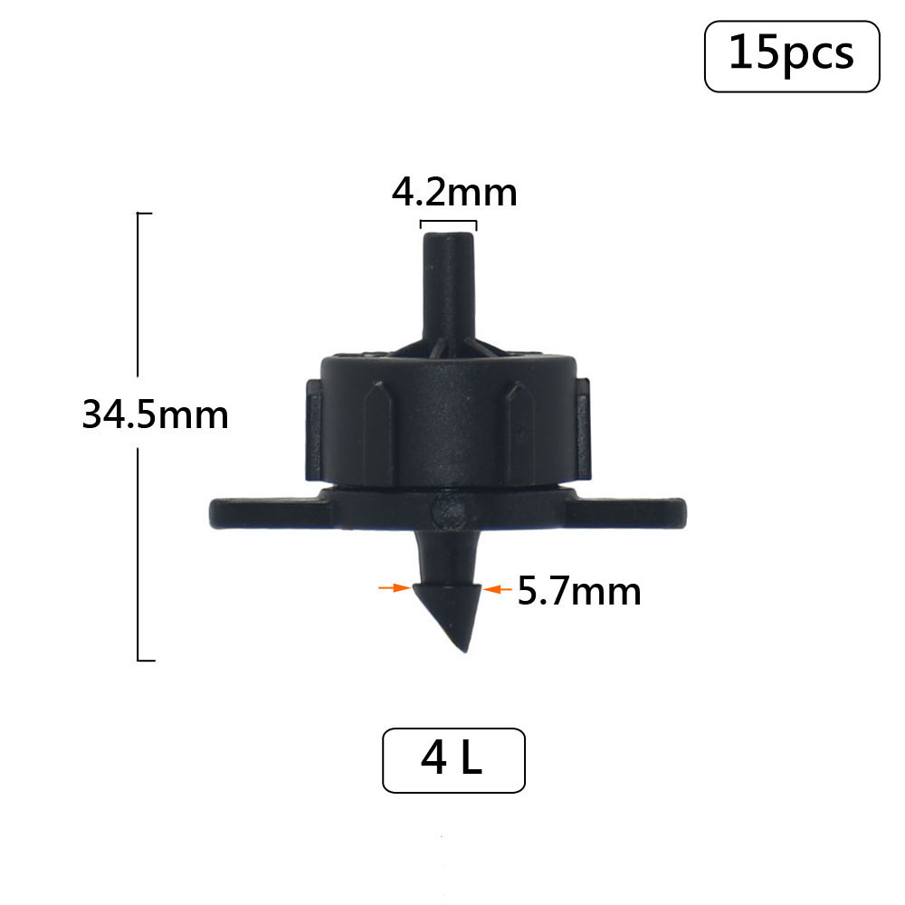 2L 4L 8L Dripper Arrow Dropper Irrigation Connector 3/5mm 2/4-Way Drip Arrow Greenhouse Drip Irrigation System: Brown