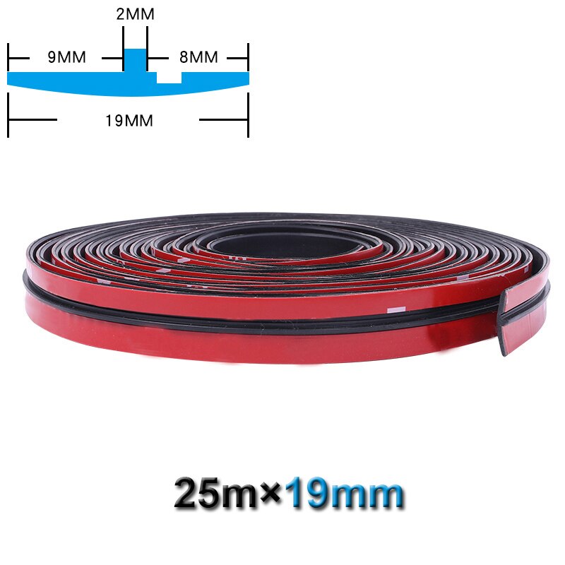 Voiture Porte Bourrelet Avant Arrière Pare-Brise Bandes D'étanchéité Autocollant Voiture Toit Protecteur Joint D'isolation De Bruit de Voiture Accessoires: 25mx19mm