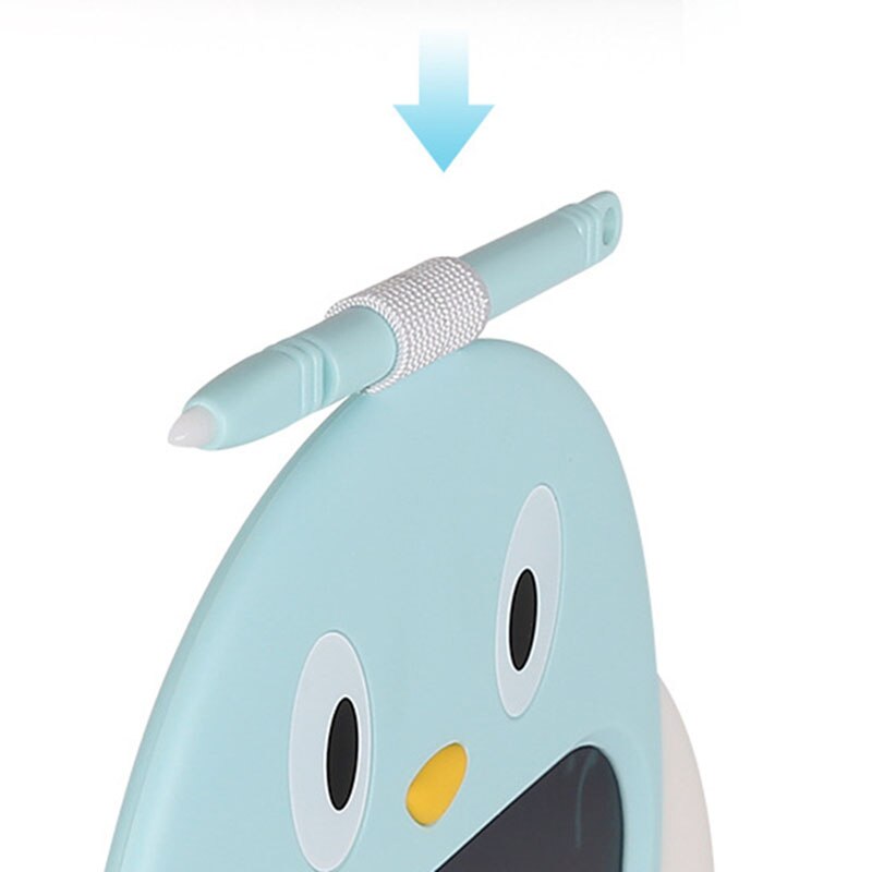 PPYY-Mini LCD Writing Color Board Children&#39;s Penguin Color LCD Digital Drawing Writing Tablet One-Button Lock Screen
