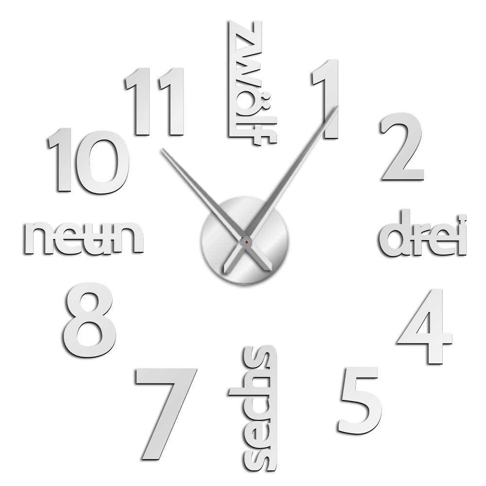 German Language Mixed Arabia Numerals DIY Large Wa... – Grandado