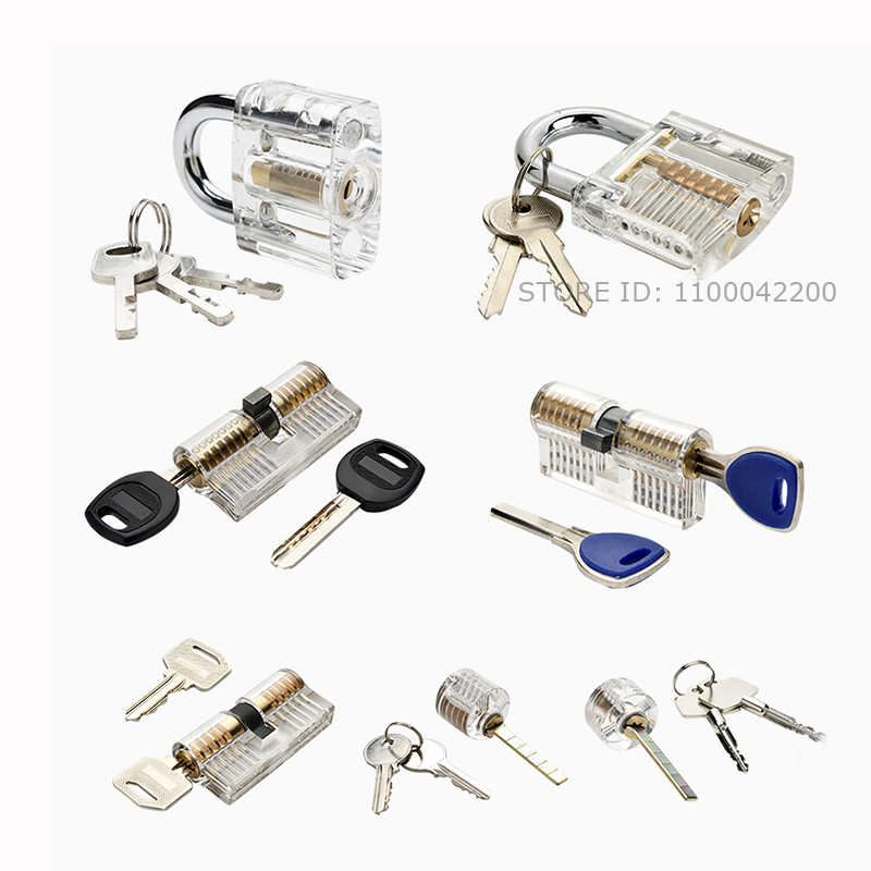 Practice Padlock Locksmith Supplies Transparent Copper Locks Training Skill Padlocks Locksmith Tool Locks Visible Lock Hardware