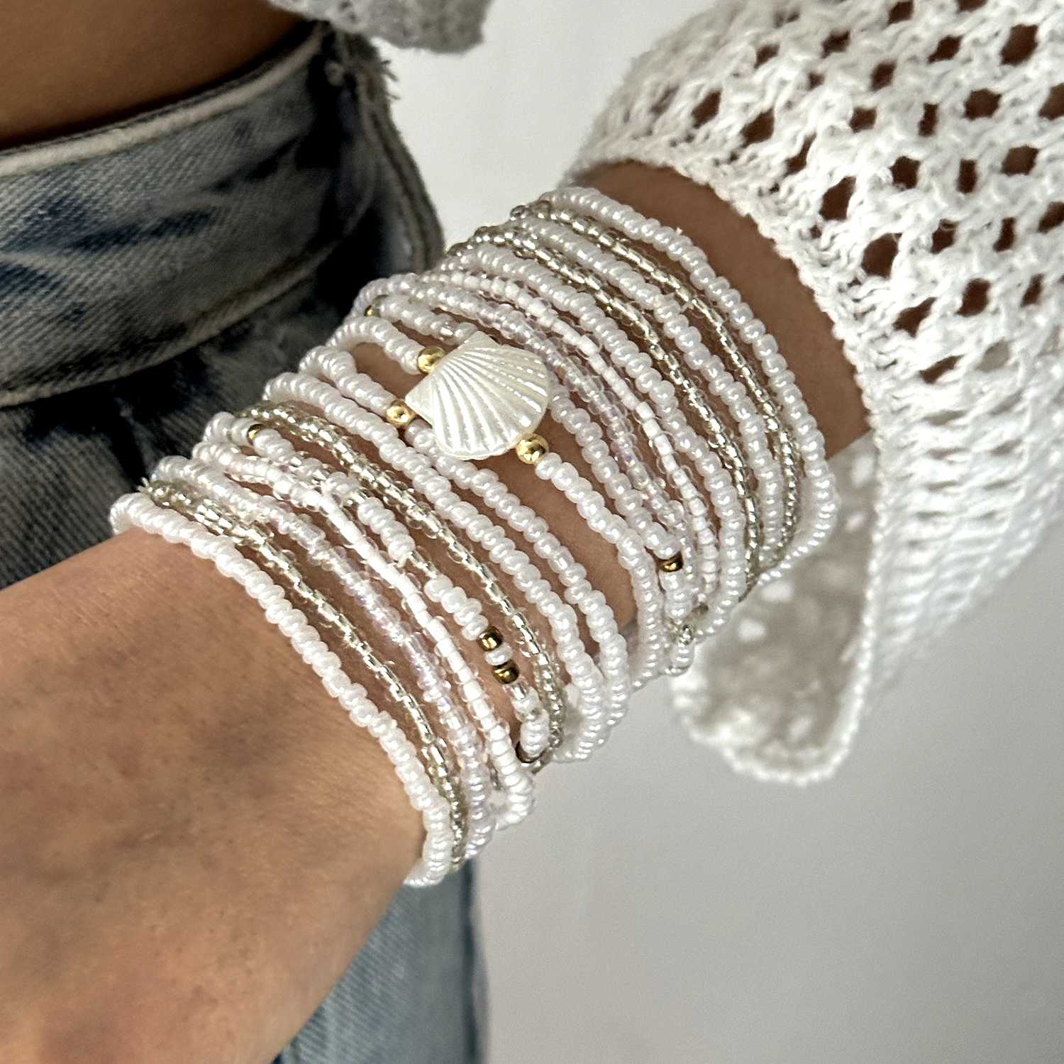 Bohemian Imitation Shell Beads Bracelet For Women Sea Star Turtle Woven Rope Bracelet Handmade Friendship Beach Jewelry
