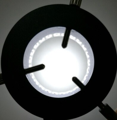C-C-D Visual Light Source Metal 30mm Inner Diameter Ring Adjustable LED Light Source Monocular Microscope Ring Light Source 0-5w: white