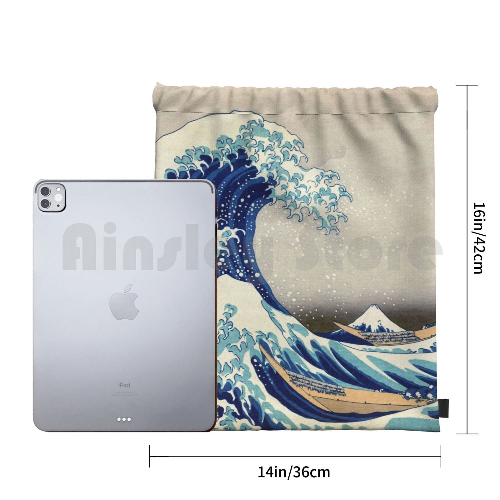 Magneter-t-shirts, tryck etc.-hokusai-den stora vågen utanför kanagawa -1823 utomhusvandringsryggsäck vattentät camping