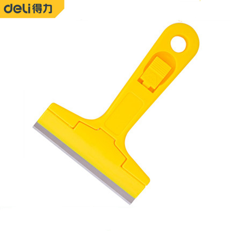 Herramienta de limpieza Deli, pala raspadora de Metal, cuchillo de limpieza multifunción para suelo, pared y ventanas, herramientas manuales para el hogar, cuchillas raspadoras limpias: YELLOW
