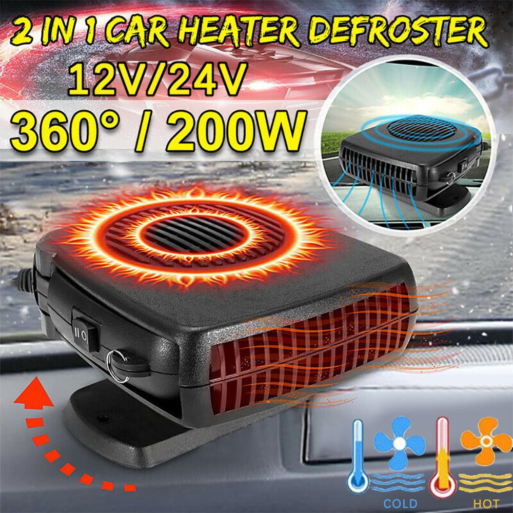 Auto Heater Elektrische Verwarming Verwarming Koelventilator 12V/24V 200W Droger Voorruit Voorruitverluchting Auto elektrische – Grandado