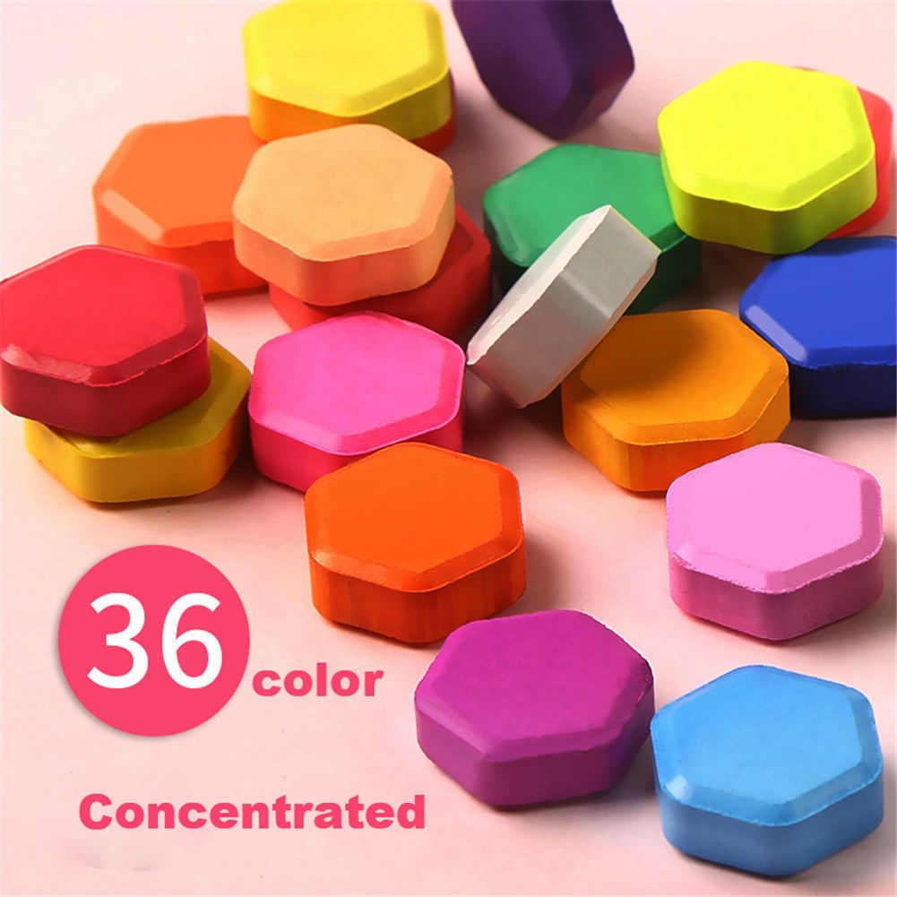 Art Supply 36 Kleur Aquarel Kunstenaar Verf Set Met Plastic Palet Deksel Case Penseel