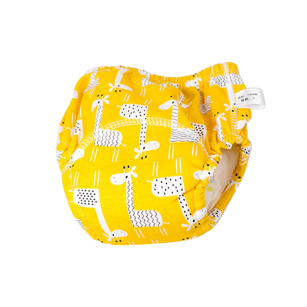 Baby Infant Toddler Waterproof Training Pants Cotton Changing Nappy Cloth Diaper Panties Reusable Washable 6 Layers Crotch: yellow / 7-13kg