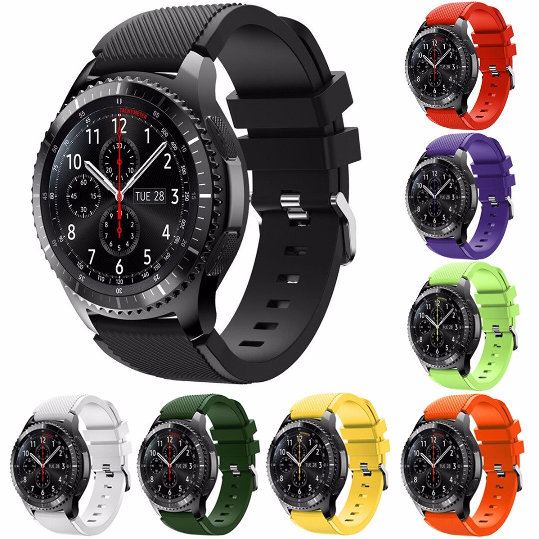 1 Pc Horloge Band Siliconen Band Riem Vervangende Polsband Voor Samsung Gear S3 Classic/Frontier Horloges 14 Kleuren