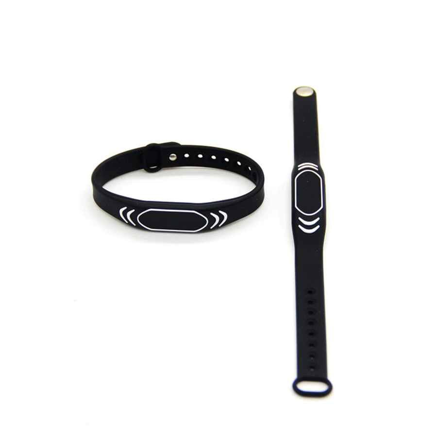 30 st 125 khz  em4100 rfid handledsetiketter  tk4100 nyckelbricka armbandsetiketter mart justerbart armband armband id-kort: Svart