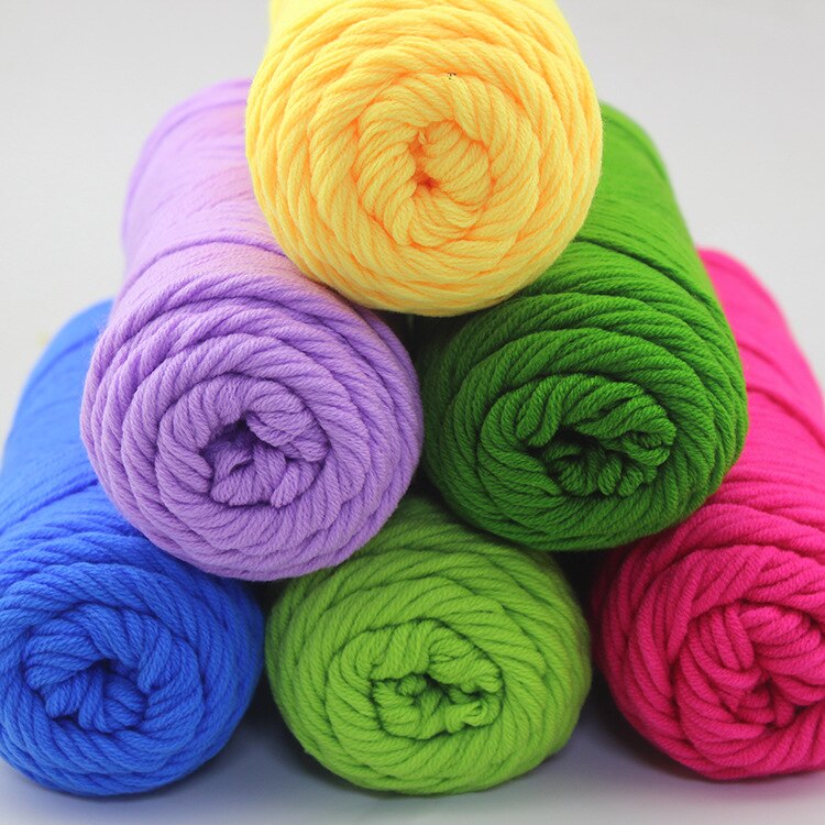 Lover's Cotton Wool Thread 8-ply Scarf Thread Milk Cotton Baby Thread Stick Needle Thread Thick Thread Poke Embroidery Thread