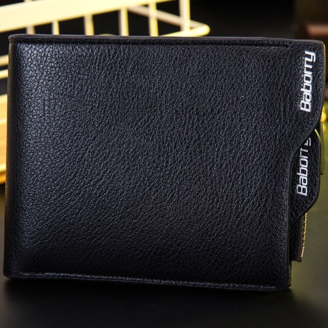 Xiaomi Men Card Holder Antimagnetic Anti-Radio Frequency Identification RFID Short wallet card case: black