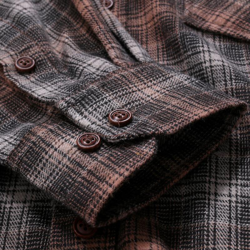 Camisas de algodón para hombre, camisas de algodón entalladas, camisas de algodón 65% informales con bolsillos dobles, camisas sociales, blusa de talla grande